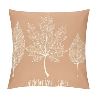 Personality  Skeletonized Leaves Collection Pillow Covers