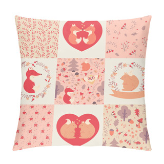 Personality  Baby Girl Patterns And Illustrations. Pillow Covers
