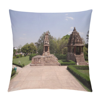 Personality  A UNESCO World Heritage Site, Khajuraho Temple Pillow Covers