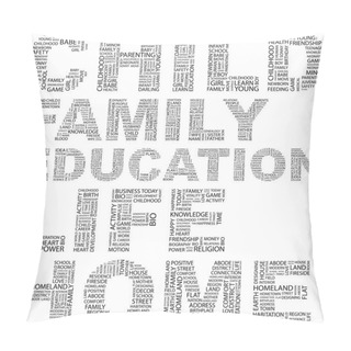 Personality  CHILD. Illustration With Different Terms In White Background. Pillow Covers