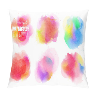 Personality  Abstract Hand Drawn Watercolor Background. Vector Illustration.  Pillow Covers