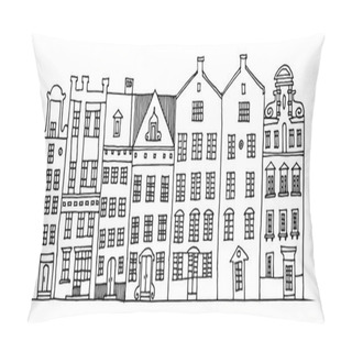 Personality  Cartoon Hand Drawing Houses Pillow Covers
