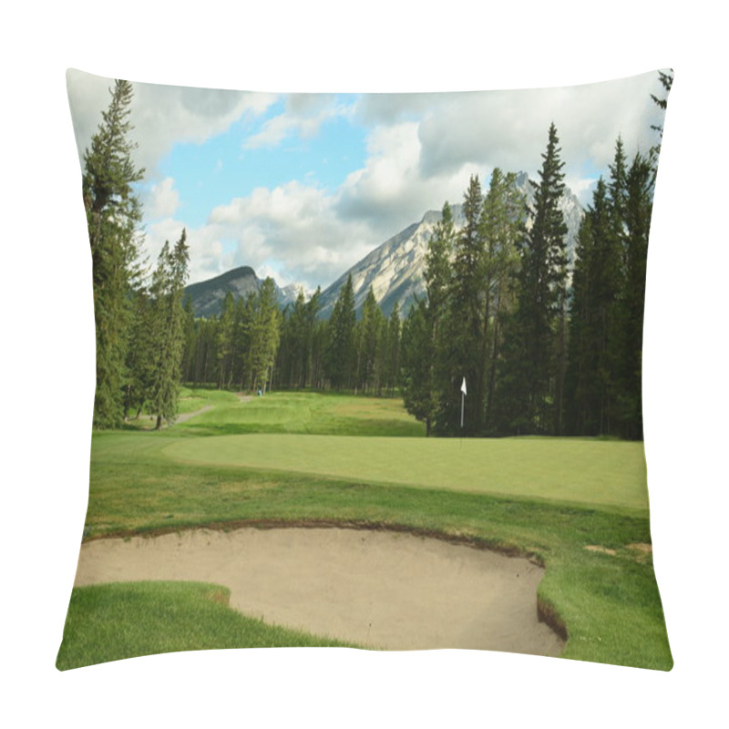 Personality  Golfing In The Rockie Mountains Of Banff Pillow Covers