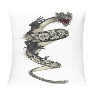 Personality  Black Eastern Dragon Pillow Covers