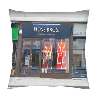 Personality  LONDON, ENGLAND - JULY 24, 2020:  Moss Bros Menswear Clothing Branch At Holborn, London Closed During The COVID-19 Pandemic - 090 Pillow Covers