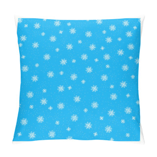 Personality  Winter Seamless Background With White Snowflakes. Vector Illustration. Pillow Covers