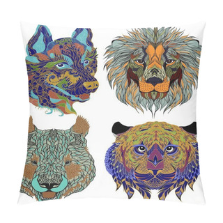 Personality  Stylized Ethnic Beasts Pillow Covers