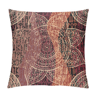 Personality  Abstract Round Mandala Pattern Pillow Covers