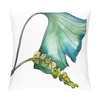 Personality  Green Leaf Ginkgo. Leaf Plant Botanical Garden Floral Foliage. Isolated Illustration Element. Pillow Covers