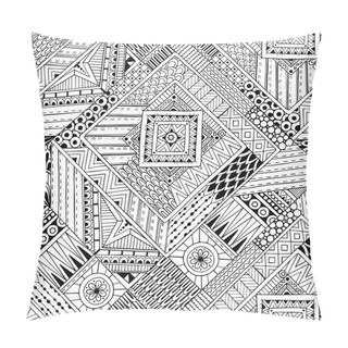 Personality  Abstract Striped Textured Geometric Tribal Seamless Pattern. Pillow Covers