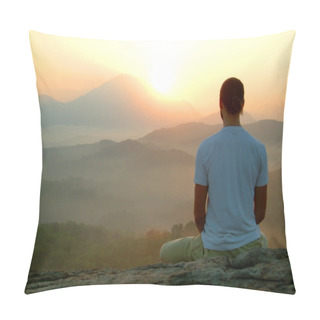 Personality  Meditation At Sunrise Pillow Covers