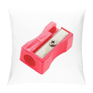 Personality  Red Plastic Sharpener On A White Background Pillow Covers