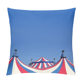 Personality  Circus Tent Under Blue Sky Colorful Stripes Pillow Covers