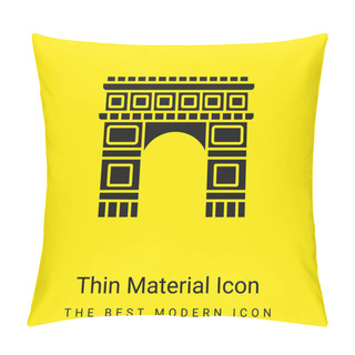 Personality  Arc De Triomphe Minimal Bright Yellow Material Icon Pillow Covers