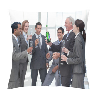 Personality  Smiling Business Celebrating A Success Pillow Covers