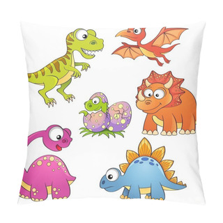 Personality  Set Of Cartoon Dinosaurs Pillow Covers