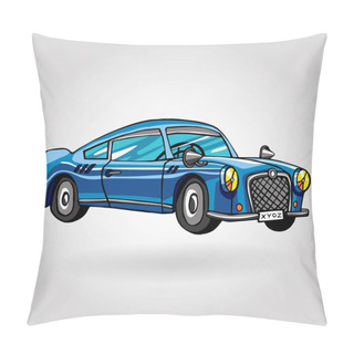 Personality  Vintage Retro Hand Drawn Car Pillow Covers