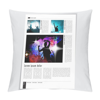 Personality  Magazine Layout Design Pillow Covers