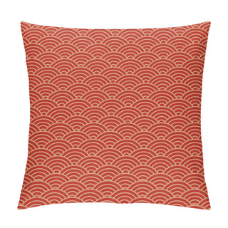Personality  Red Chinese Seamless Pattern, Oriental Background. Vector Illustration Pillow Covers