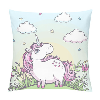 Personality  Cartoon Magic Unicorn. Pillow Covers