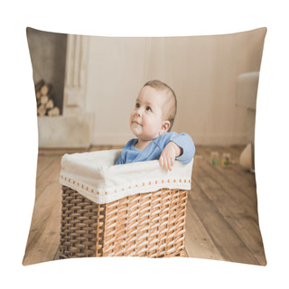 Personality  Baby Boy Sitting In Braided Box Pillow Covers