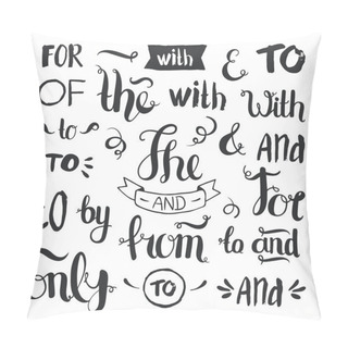 Personality  Vector Hand Drawn Ampersands And Catchwords Pillow Covers