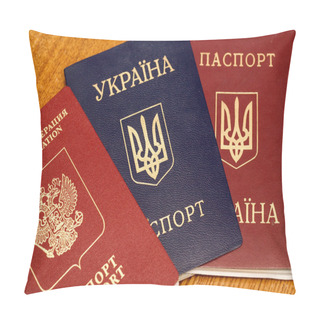 Personality  Passports Of Citizens Of Russia And Ukraine Pillow Covers