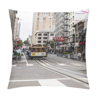 Personality  Passengers Ride In A Cable Car Pillow Covers