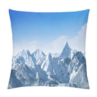Personality  High Mountains Under Snow Pillow Covers
