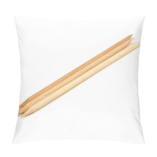 Personality  Orange Wood Sticks (Cuticle Pushers) For Manicure Pillow Covers