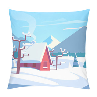 Personality  Winter Mountains Landscape Scenic Pillow Covers