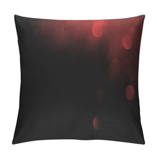 Personality  Red Bokeh On Black Background For Celebration  Pillow Covers