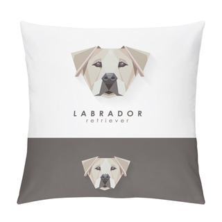 Personality  Labrador Retriever Polygonal Logo Pillow Covers