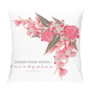 Personality  Eucalyptus Corner Frame Wreath Pillow Covers