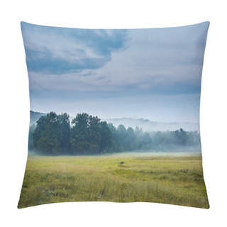 Personality Mist Covering Oak Trees Forest Pillow Covers