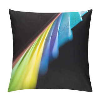 Personality Row Of Colorful Papers Pillow Covers