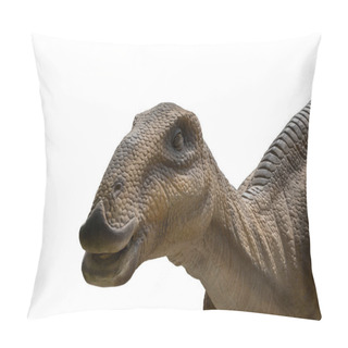 Personality  Hadrosaurus Isolated On White Background. Pillow Covers
