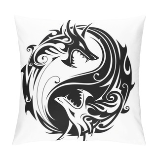 Personality  Yin Yang Dragons Pillow Covers