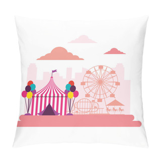 Personality  Fun Fair Carnival Pillow Covers