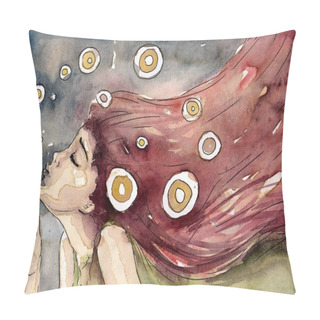 Personality  Portrait Of A Beautiful Woman Pillow Covers