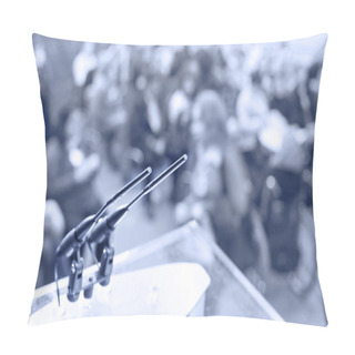 Personality  Microphones In Conference Room Pillow Covers