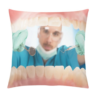 Personality  Dentist Checks The Teeth Pillow Covers