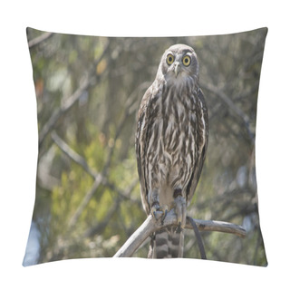 Personality  The Barking Owl Is Perched On A Tree Branch Pillow Covers