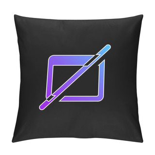Personality  Blocked Blue Gradient Vector Icon Pillow Covers