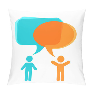 Personality  People With Speech Bubbles Pillow Covers