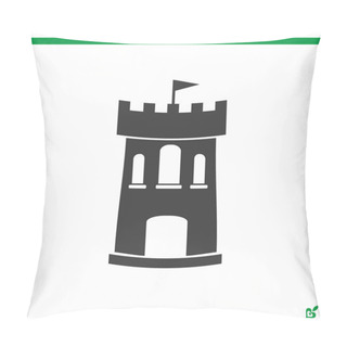 Personality  Castle Flat Icon Pillow Covers