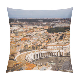 Personality  Aerial View Of St. Peter's Square And Ancient Buildings Of Vatican, Italy Pillow Covers