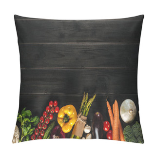 Personality  Fresh Vegetables Lying In Row Pillow Covers