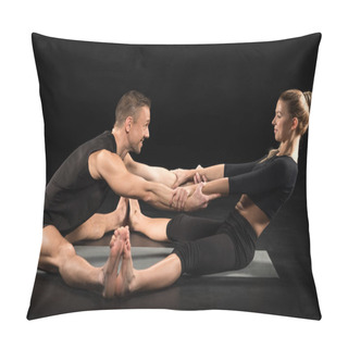 Personality  Couple Performing Acroyoga  Pillow Covers