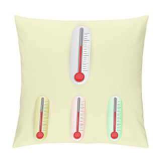 Personality  Illustration Of Vector Thermometers Pillow Covers